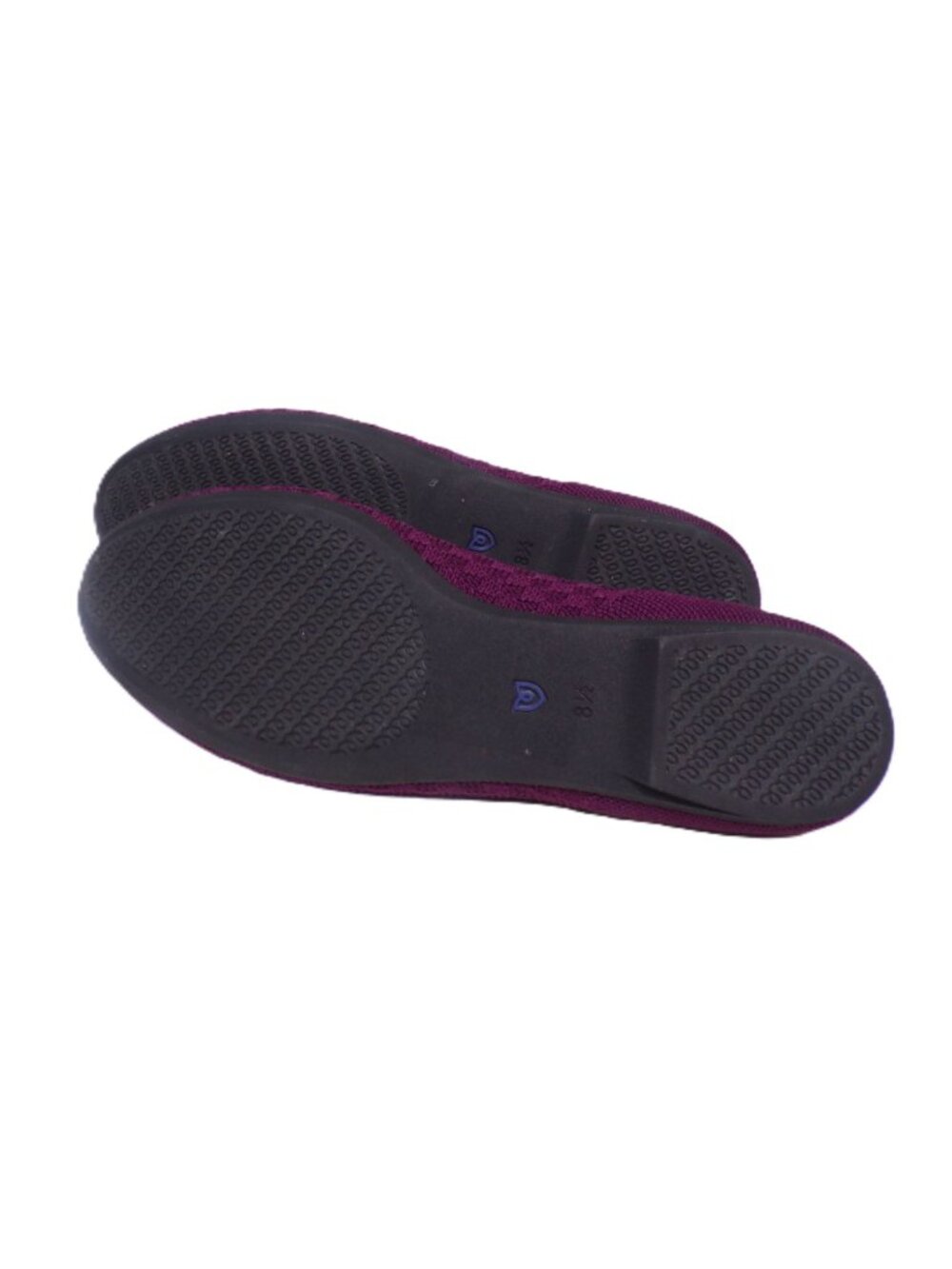 🆕ROTHY'S Almond Toe Quilted Lattice Loafer Shoe 8.5 Berry Burgundy Plum - Picture 8 of 8